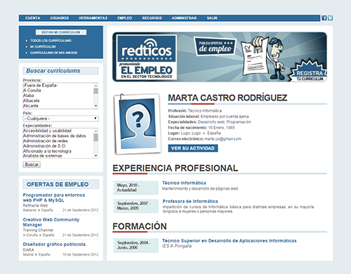 Página web en Drupal